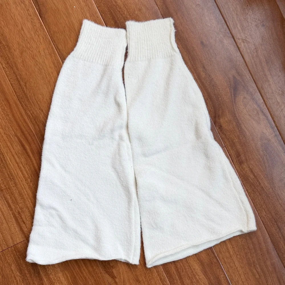 Cozy Cream Knit Leg Warmers Boots Cover - Picture 2 of 2